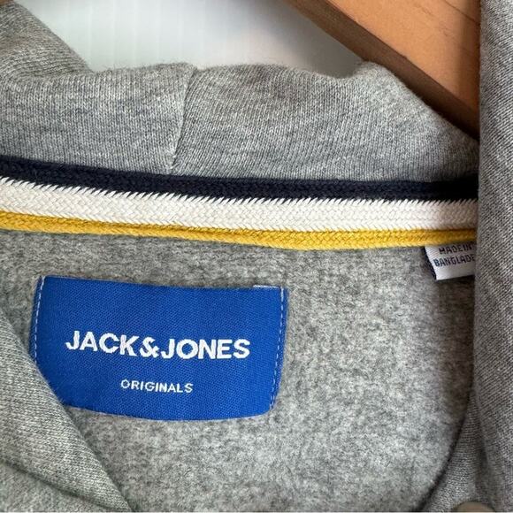 Jack&Jones Originals baby and grey hoodie hooded sweatshirt size medium - Picture 2 of 11